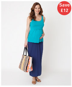 View details of Maternity Navy Maxi Skirt