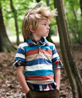 Baby K Multi Colour Stripe Polo T-shirt