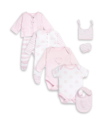 Mothercare Pink 8 Piece Newborn Gift Set