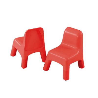 Image of 2 Plastic Chairs - Red