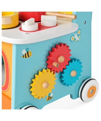 activity cube walker wooden