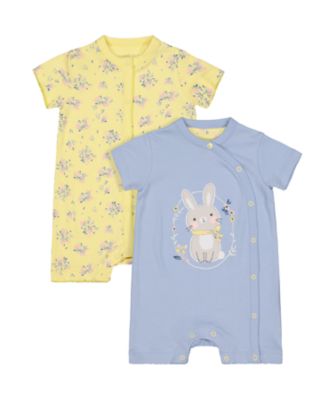 Mothercare_Blue_Bunny_Rompers_-_2_Pack