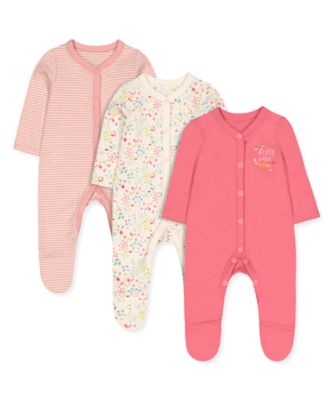 mothercare baby girl sleepsuits