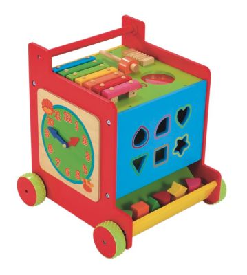 activity cube walker wooden