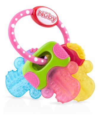 Nuby ice bite keys teether pink review