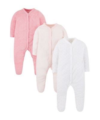 pink terry sleepsuits 3 pack review