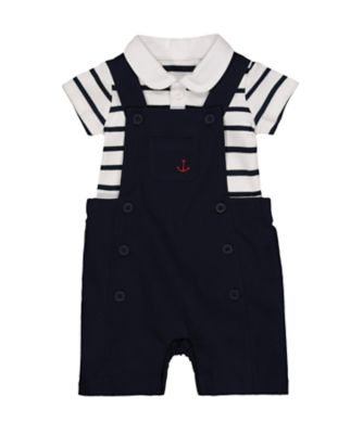 anchor navy bibshorts and stripe bodysuit set review