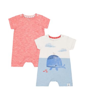 whale and red rompers 2 pack review