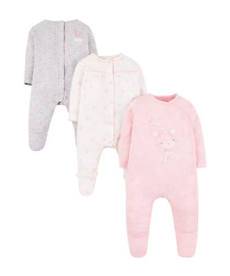 my first little bunny pink sleepsuits 3 pack review