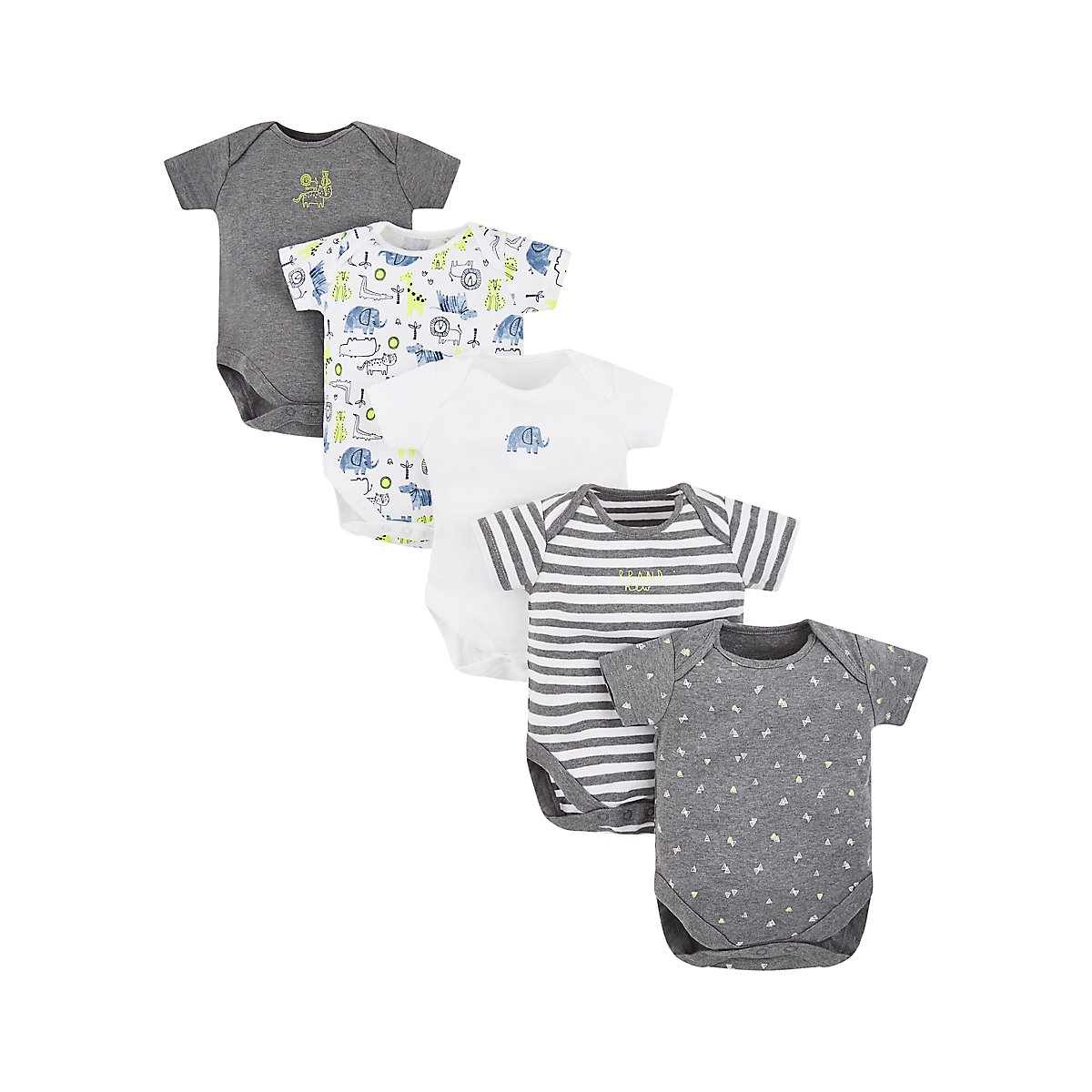 Happy Animals Bodysuits 5 Pack Happy Animals Bodysuits 5 Pack