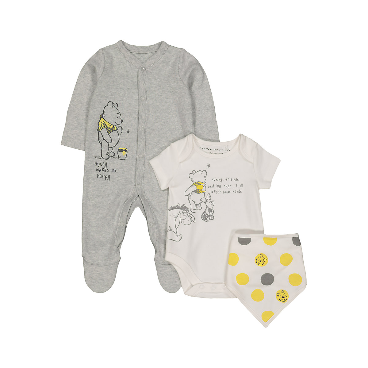 Disney Baby Winnie The Pooh Three Piece Set Disney Baby Winnie The Pooh Three Piece Set