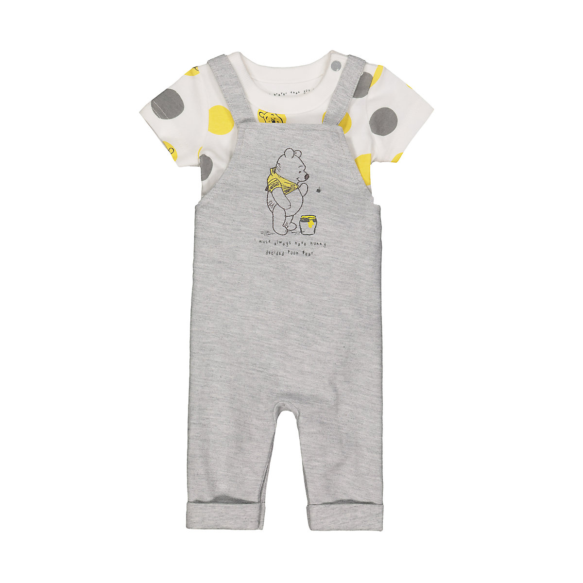 Disney Baby Winnie The Pooh Dungaree And Bodysuit Set Disney Baby Winnie The Pooh Dungaree And Bodysuit Set