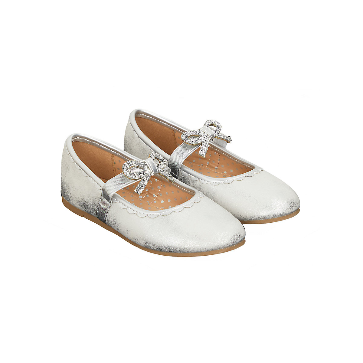 Silver Bow Ballerina Shoes Silver Bow Ballerina Shoes