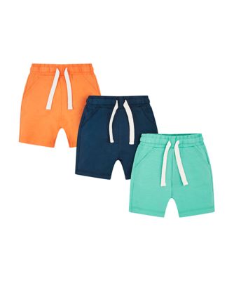 navy. orange and turquoise shorts 3 pack review