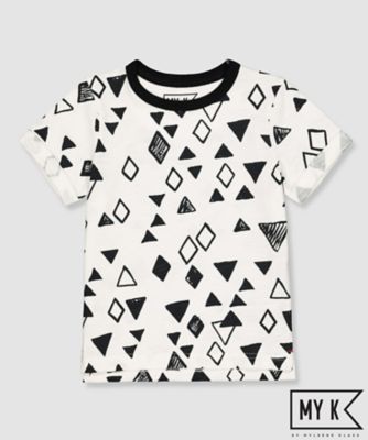 my k white and black geometric shapes t-shirt review