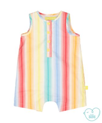 little bird stripe woven romper review