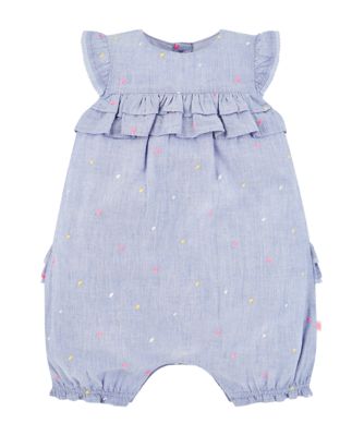 chambray spot romper review