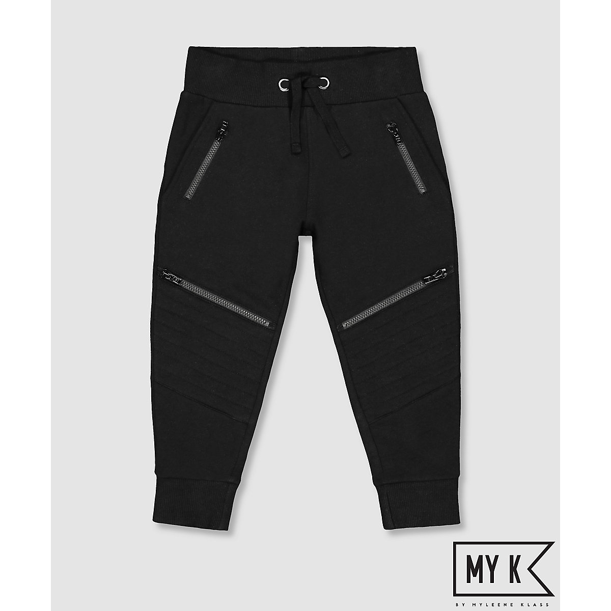 My K Black Joggers With Knee Detail My K Black Joggers With Knee Detail