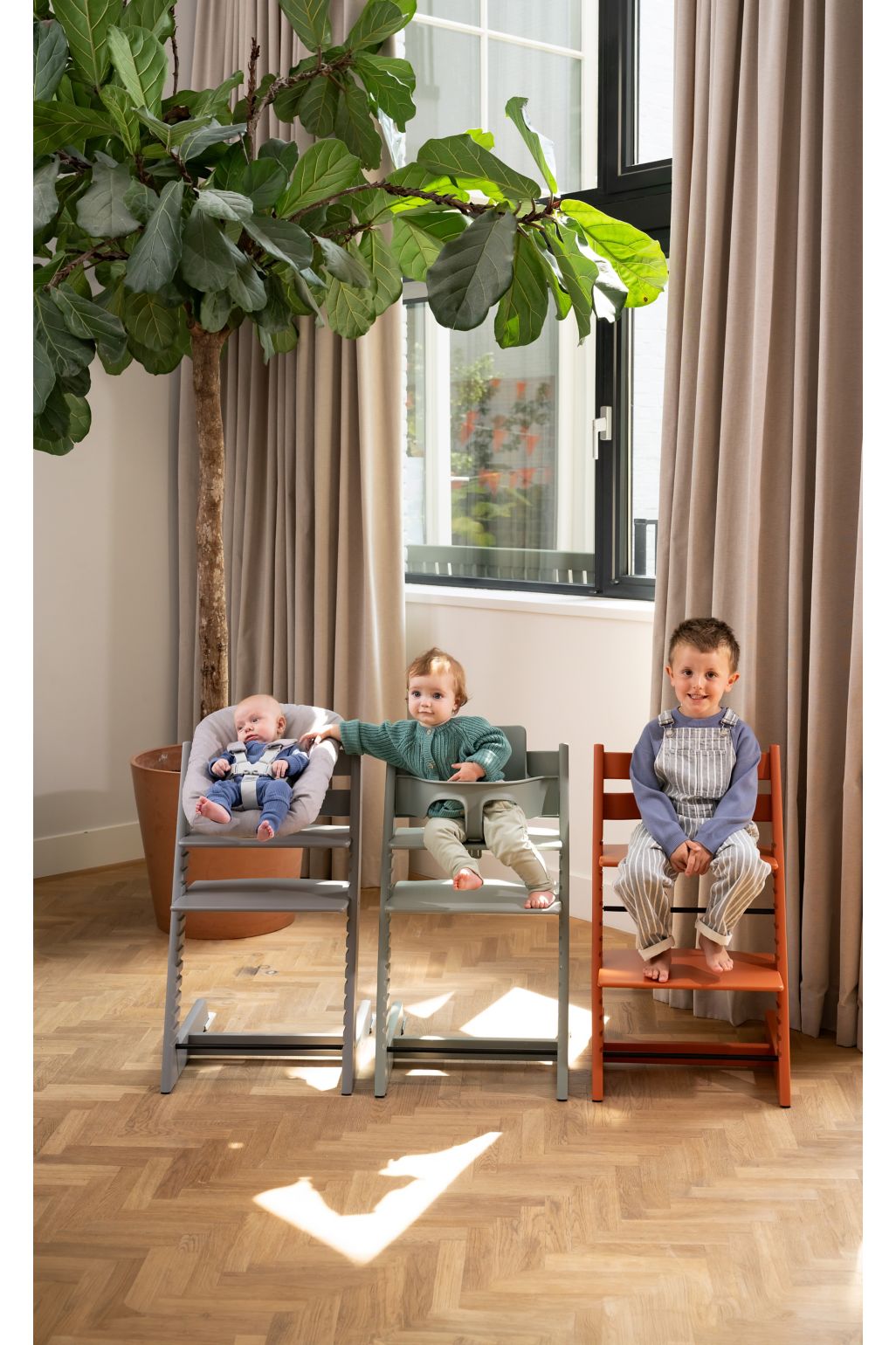 Stokke® Tripp Trapp® scaun înalt - storm grey / gri furtună
