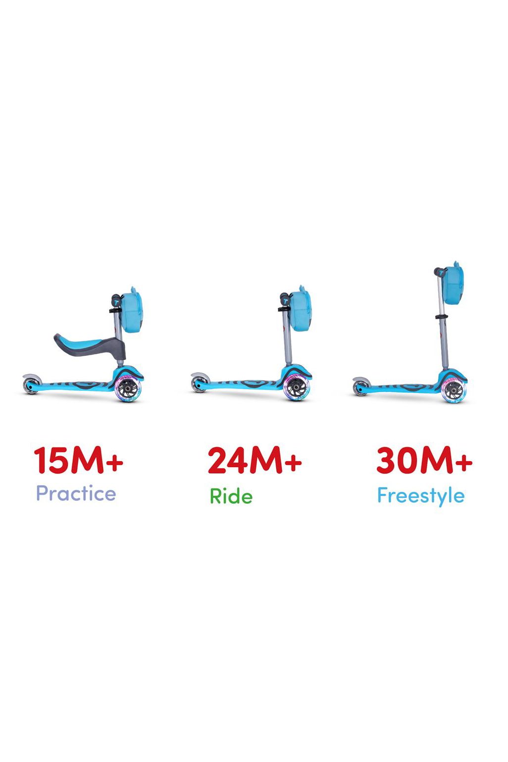 SmarTrike scooter T1 3 in 1 scooter for kids from 15m+ - blue