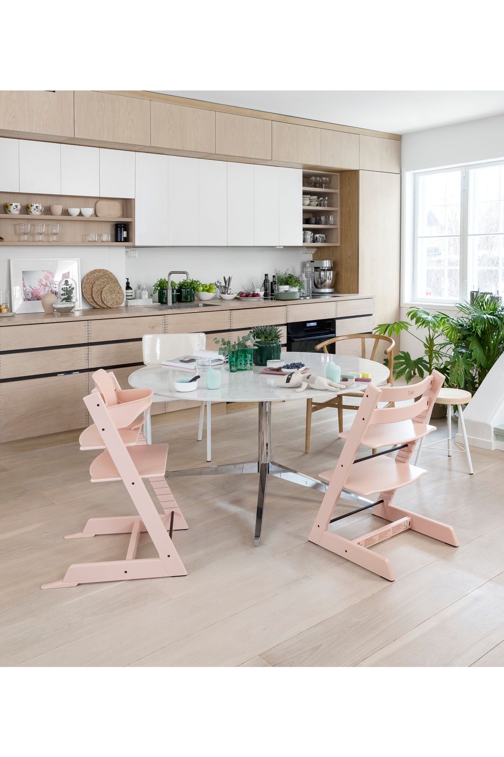 Stokke® Tripp Trapp® scaun înalt - roz senin