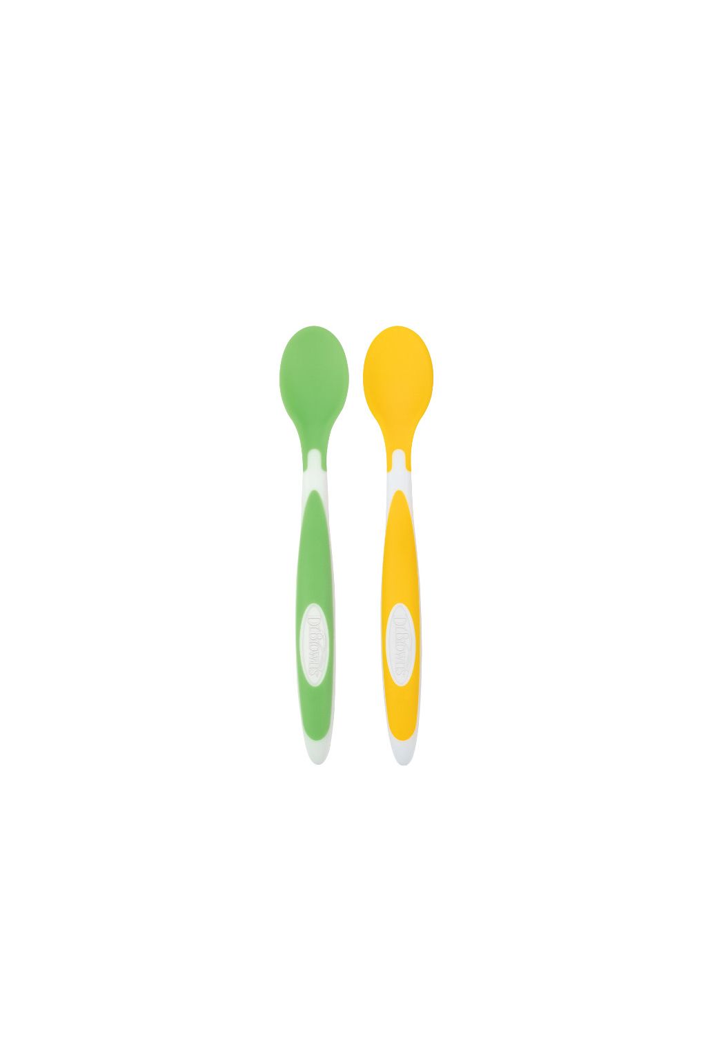 Dr. Brown's soft feeding spoons 2 pcs. - yellow/green