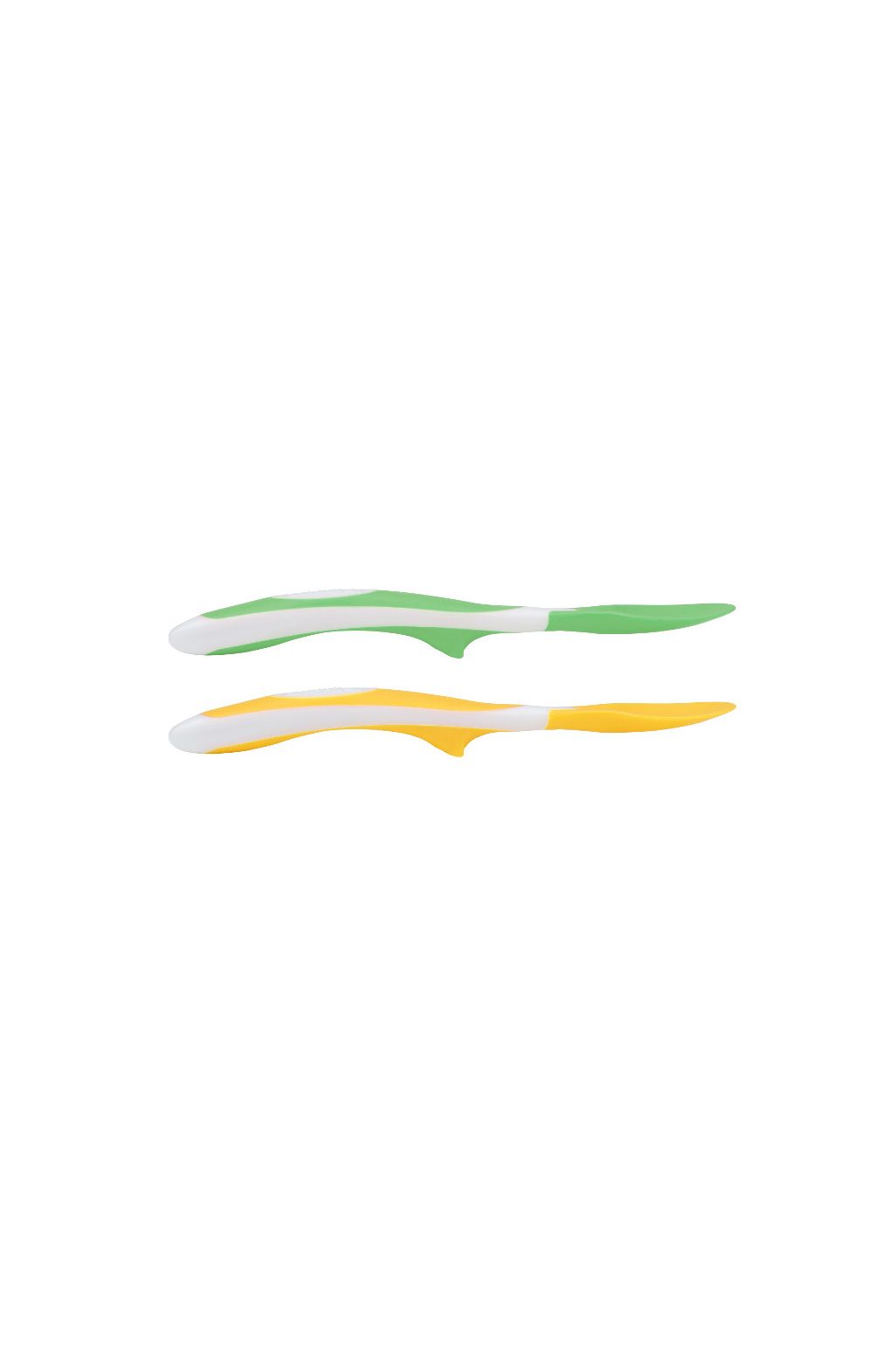Dr. Brown's soft feeding spoons 2 pcs. - yellow/green