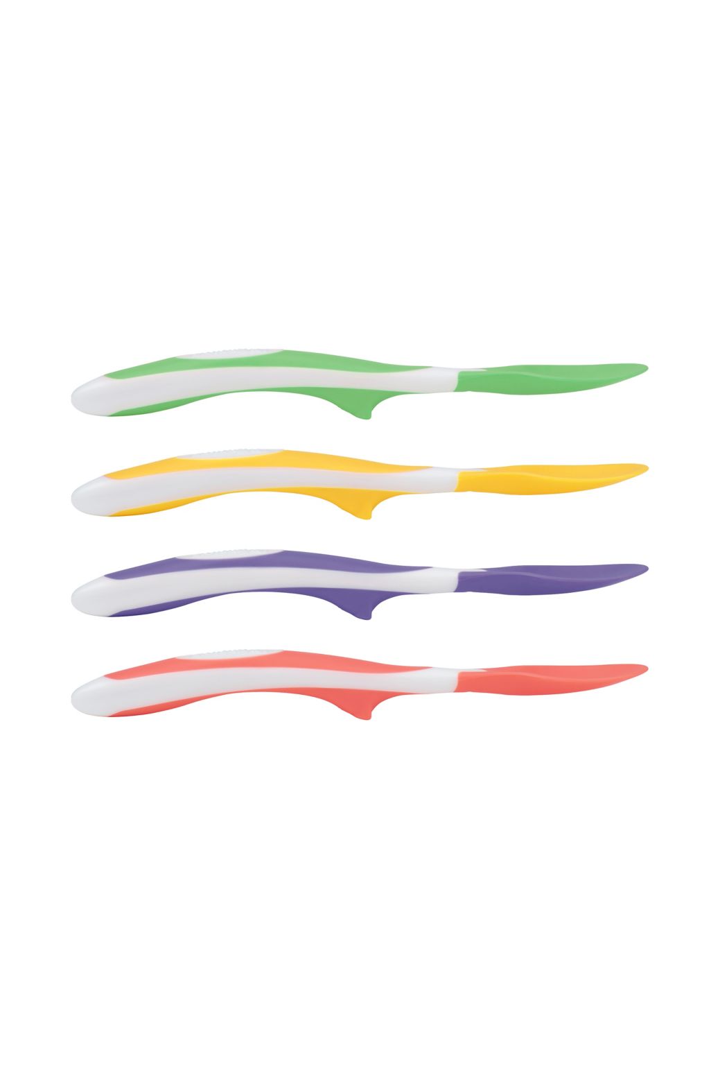 Dr. Brown's linguri moi 4 buc - coral/turcoaz/gri/albastru