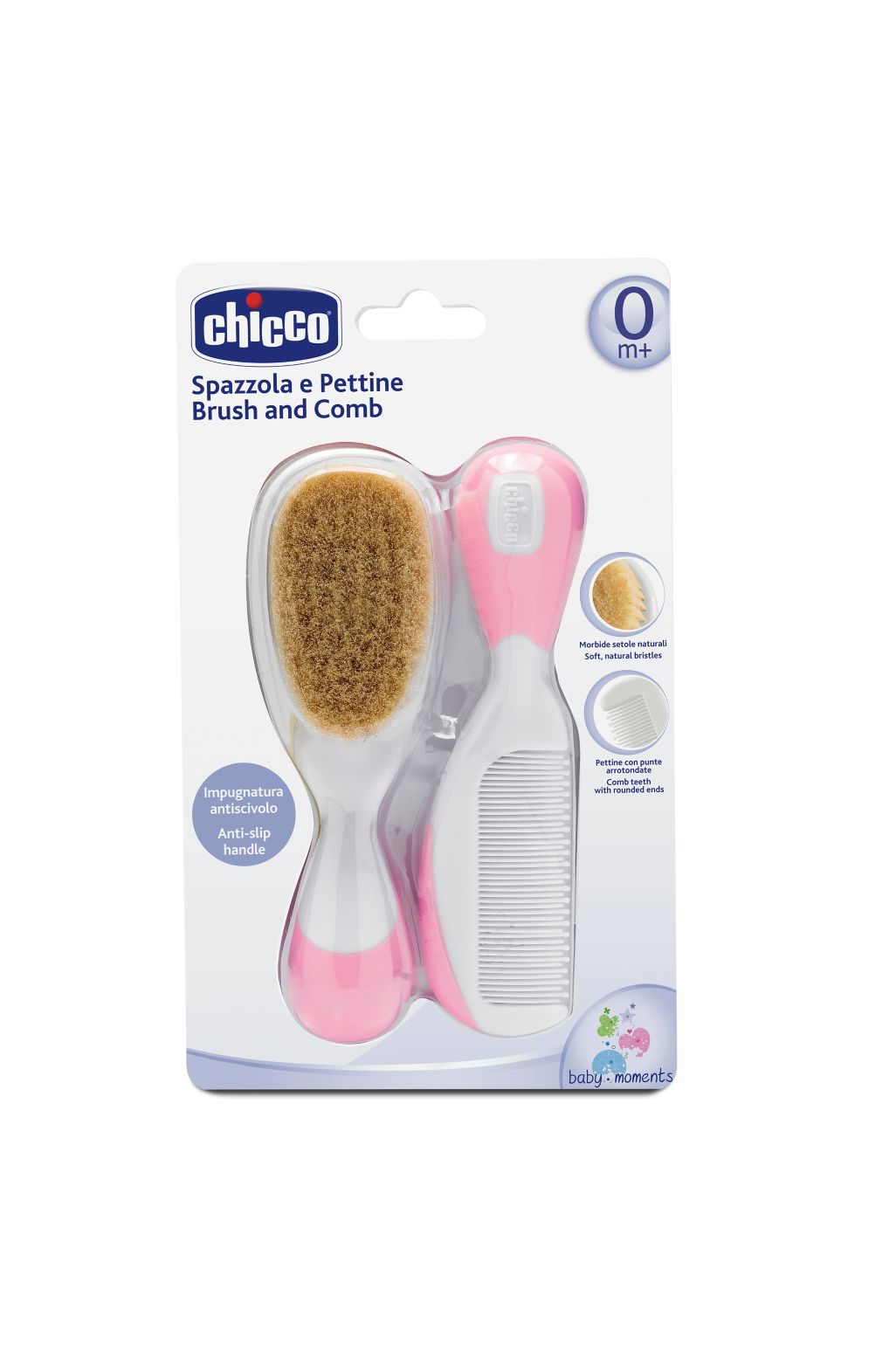 Perie și pieptene Chicco - roz