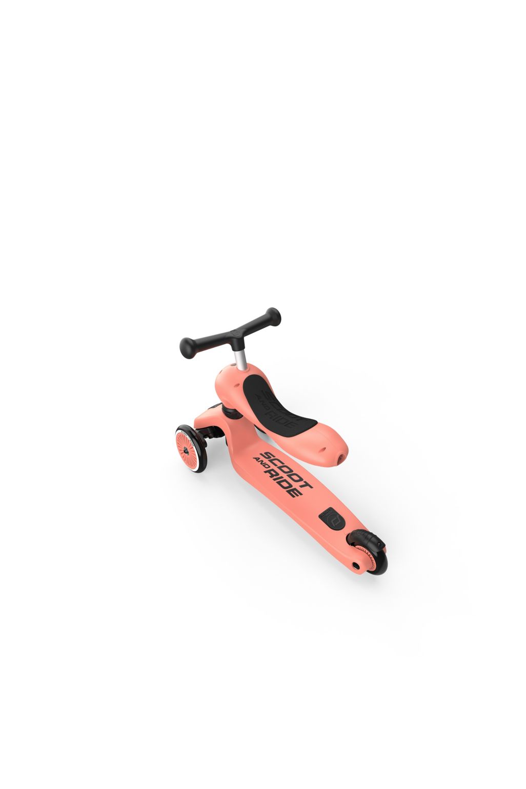 Scoot and Ride Highwaykick 1 2 in1 kickboard with seat - peach