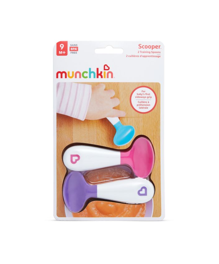 Munchkin Scooper ™ Spoons Σετ με 2 κουτάλια - μωβ/ροζ
