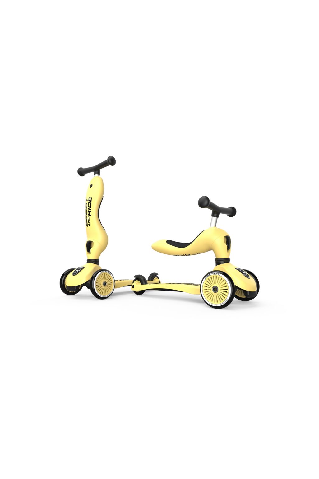 Scoot and Ride Highwaykick 1 2 in1 Kickboard with Seat - lemon