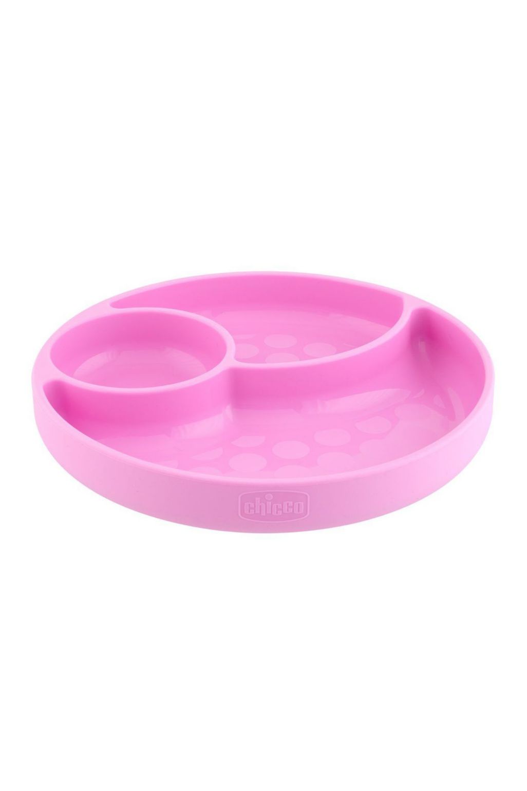 Chicco Easy Menu Silicone Divided Plate 12+m - pink