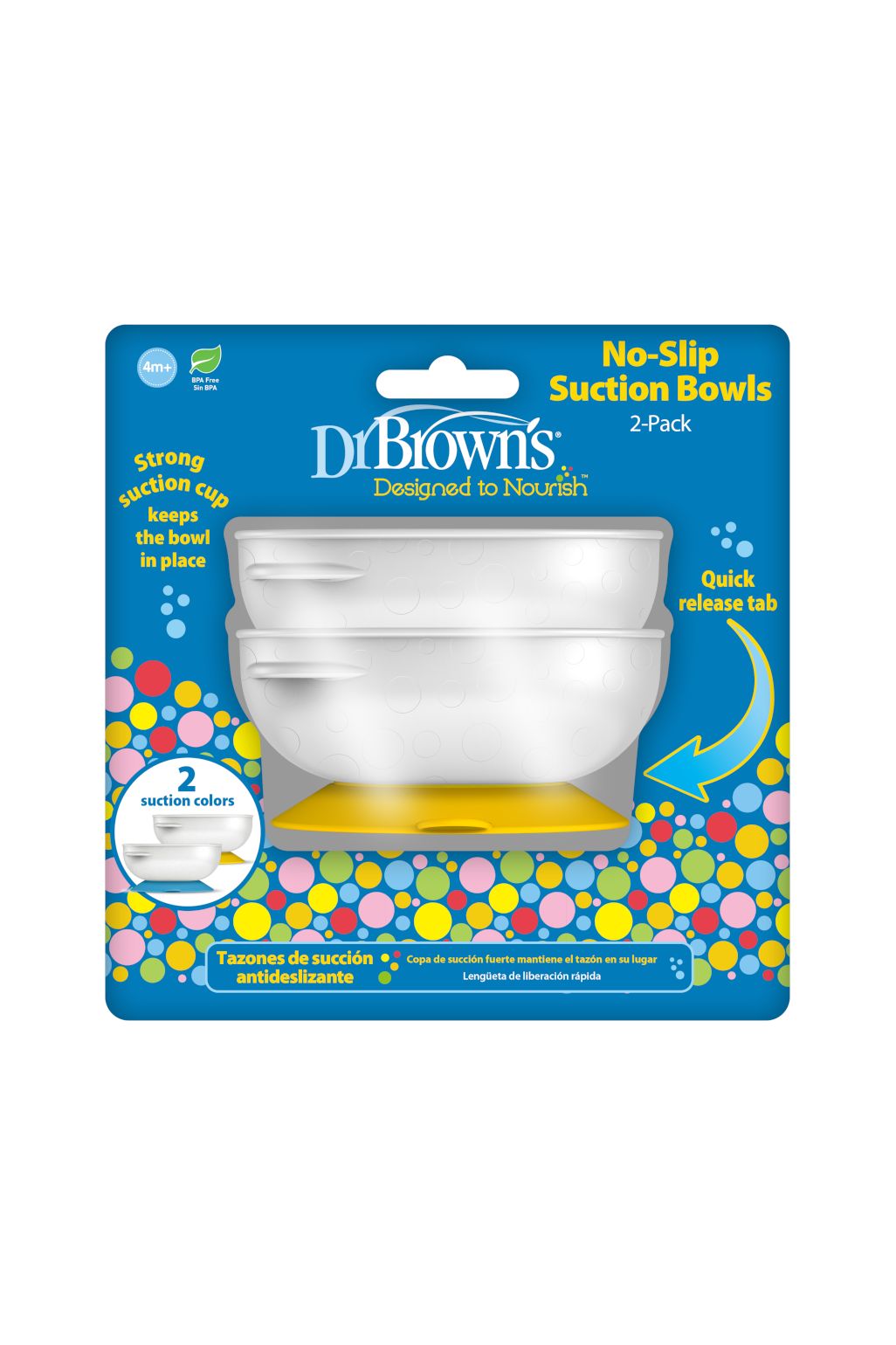 Dr. Brown's Bol cu ventuză fără alunecare - 2 bucăți