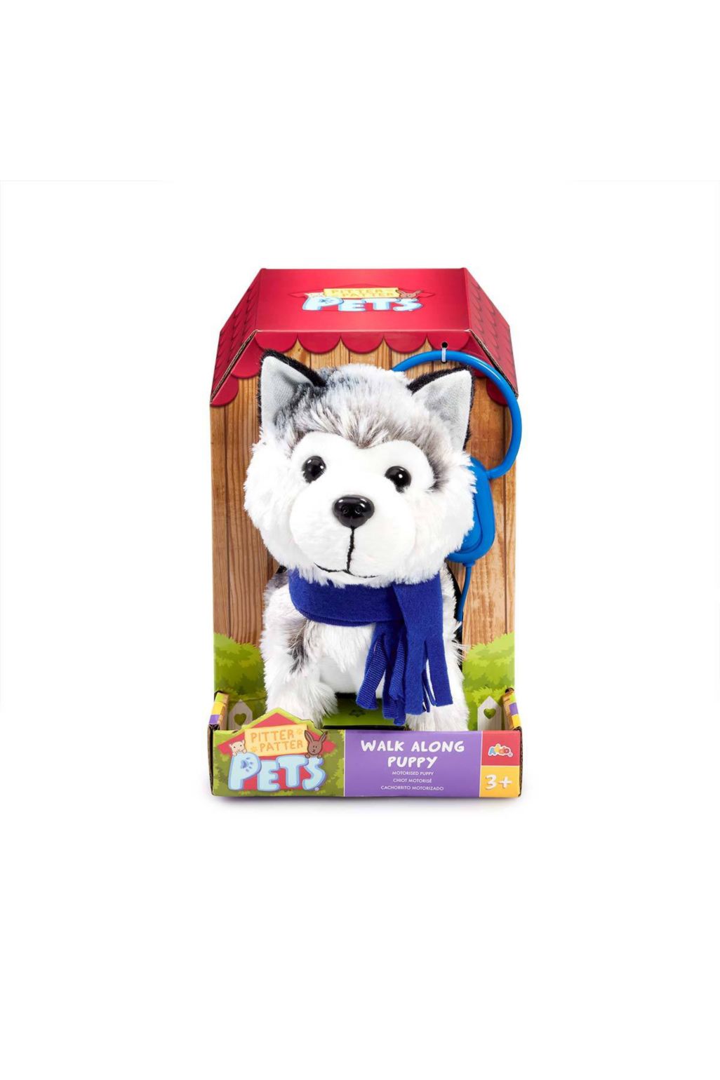 Pitter Patter Pets Walk Along Soft Toy Huskey plush toys