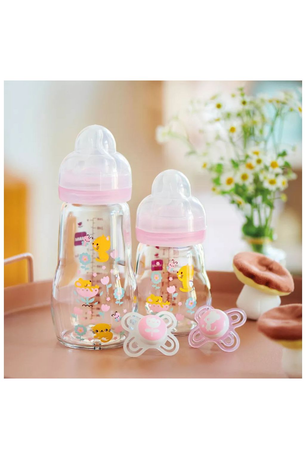 Mam Feel Good 260ml Sticlă pentru Bebeluși din Sticlă 2+ luni - fetiță