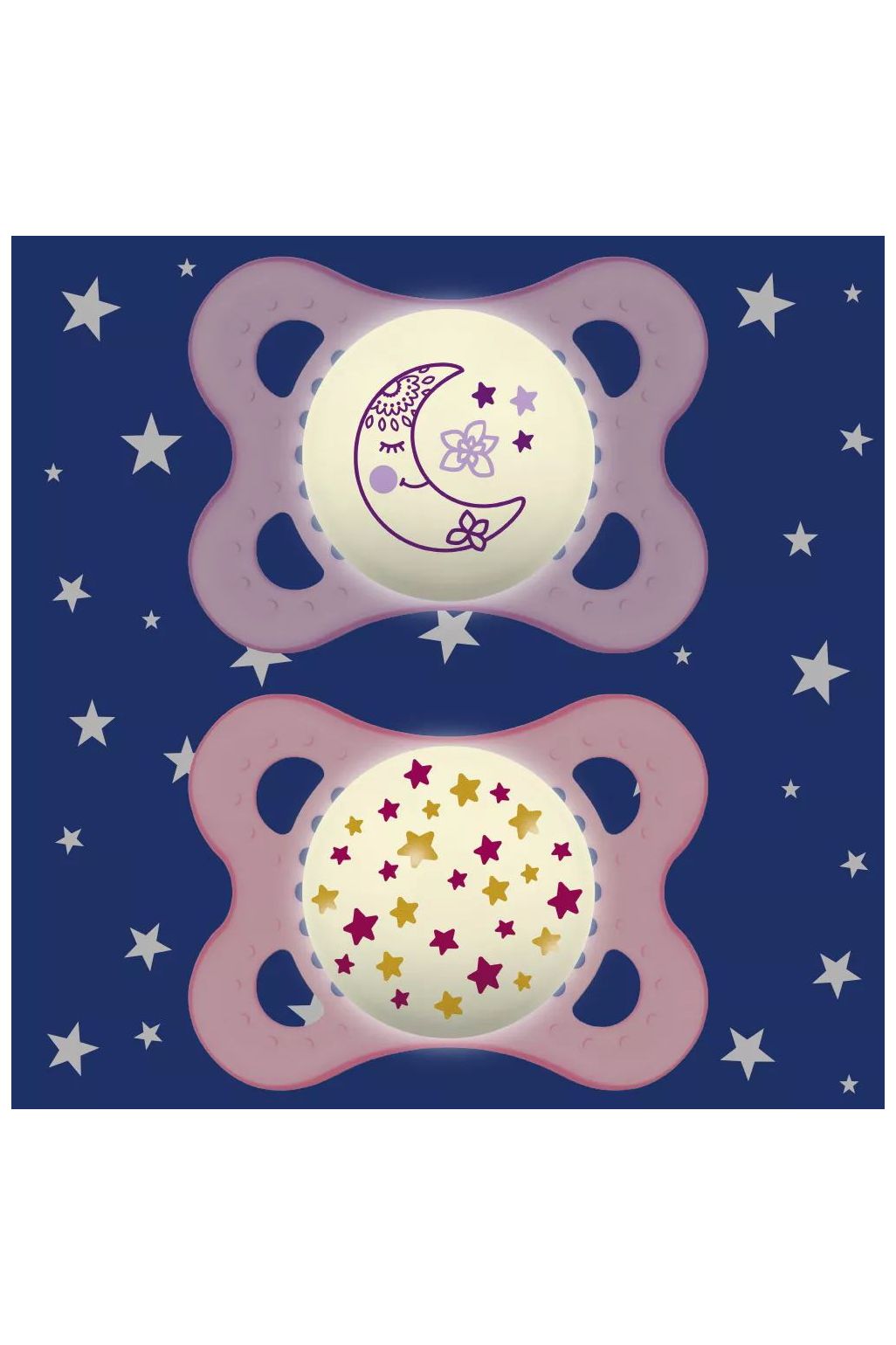 Mam Original Night Soother 2-6m (set of 2) - girl