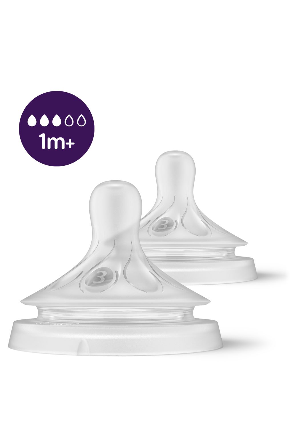 Avent Natural Response Tetină 1+m Flux 3 - pachet de două