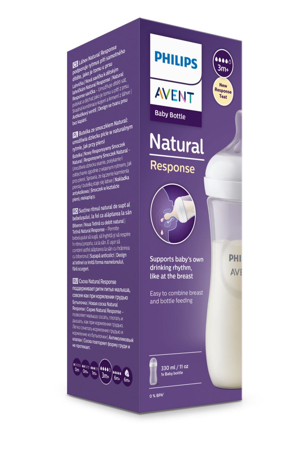 Philips Avent Natural Response Baby Bottle PP 3+m 330ml