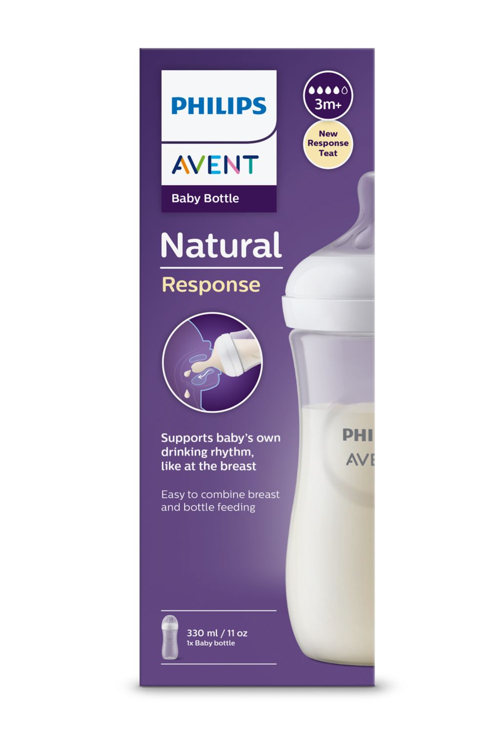 Philips Avent Natural Response Baby Bottle PP 3+m 330ml