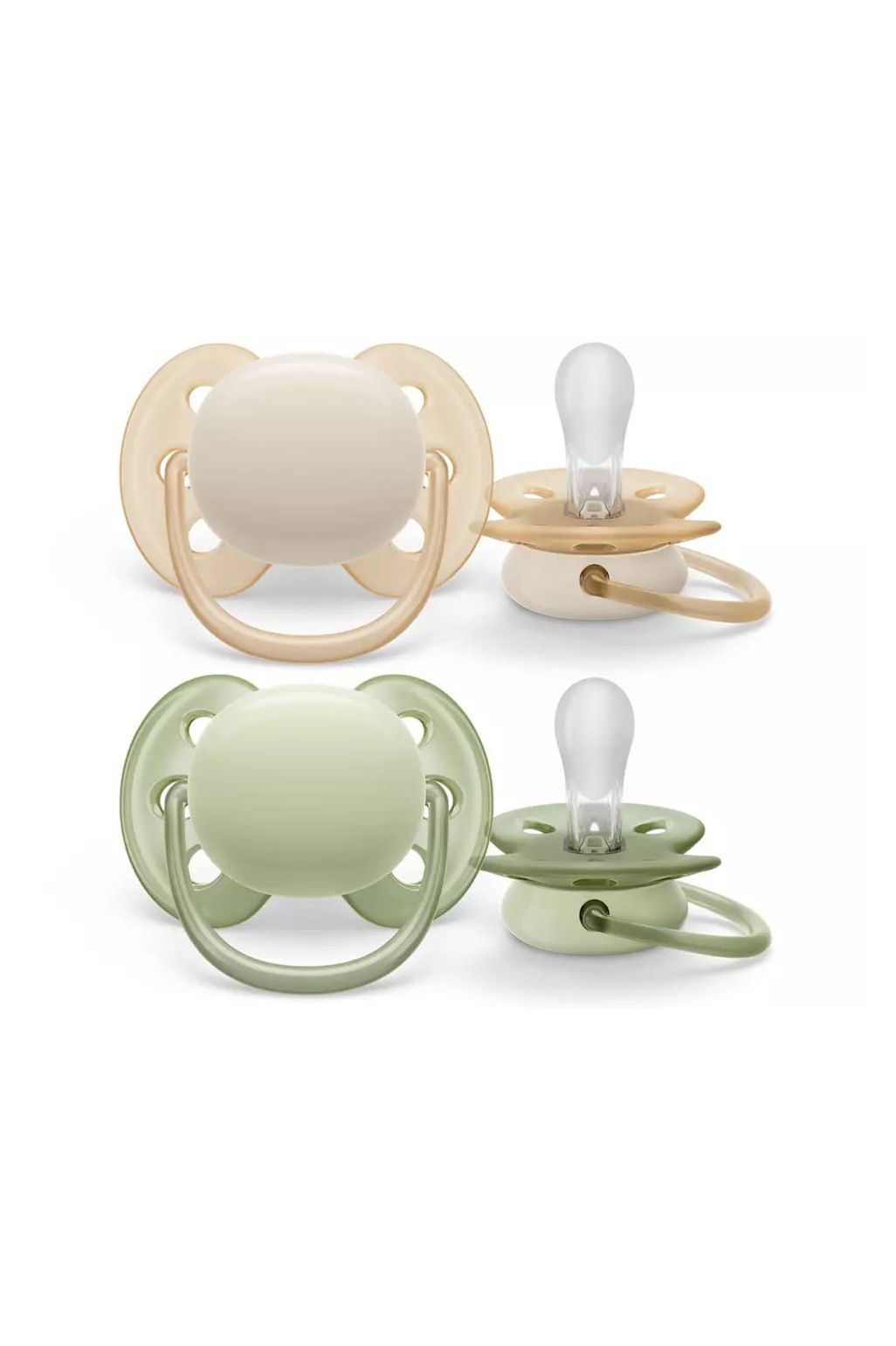 Philips Avent Suzeta Ultra Soft 0-6 luni - alb/verde