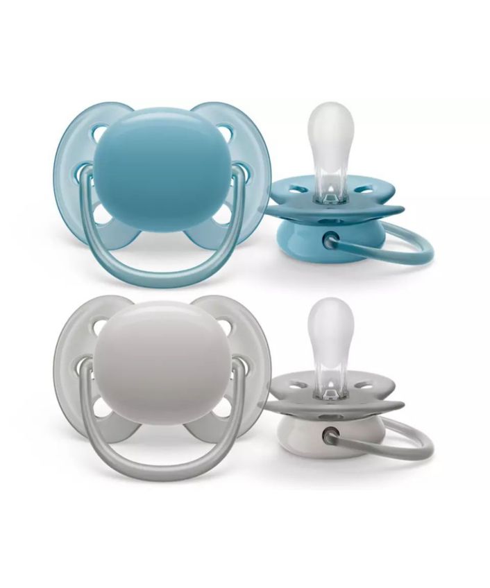 Philips Avent Ultra Soft Πιπίλες 6-18 μηνών - μπλε/γκρι