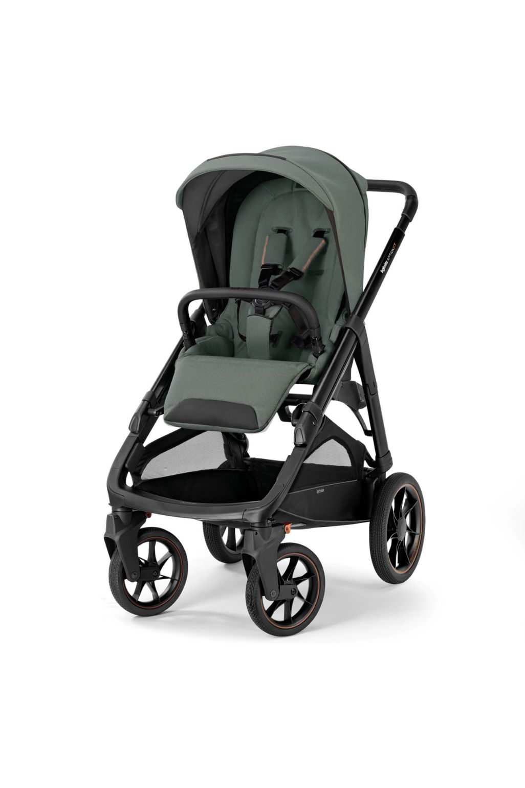 Inglesina Aptica XT Stroller total black chassis taiga green fabrics pushchairs