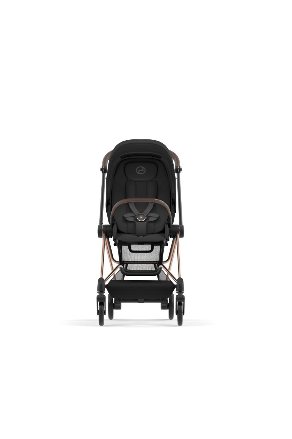 Cybex Mios Stroller Set rosegold frame sepia black fabrics travel systems