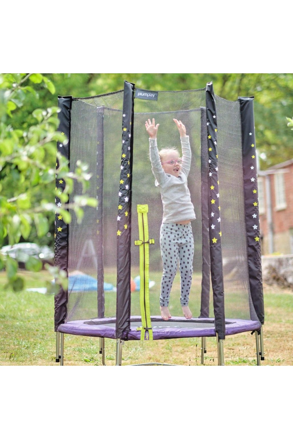 Plum 4.5ft Junior Stardust Springsafe Trampoline and Enclosure big outdoor toys