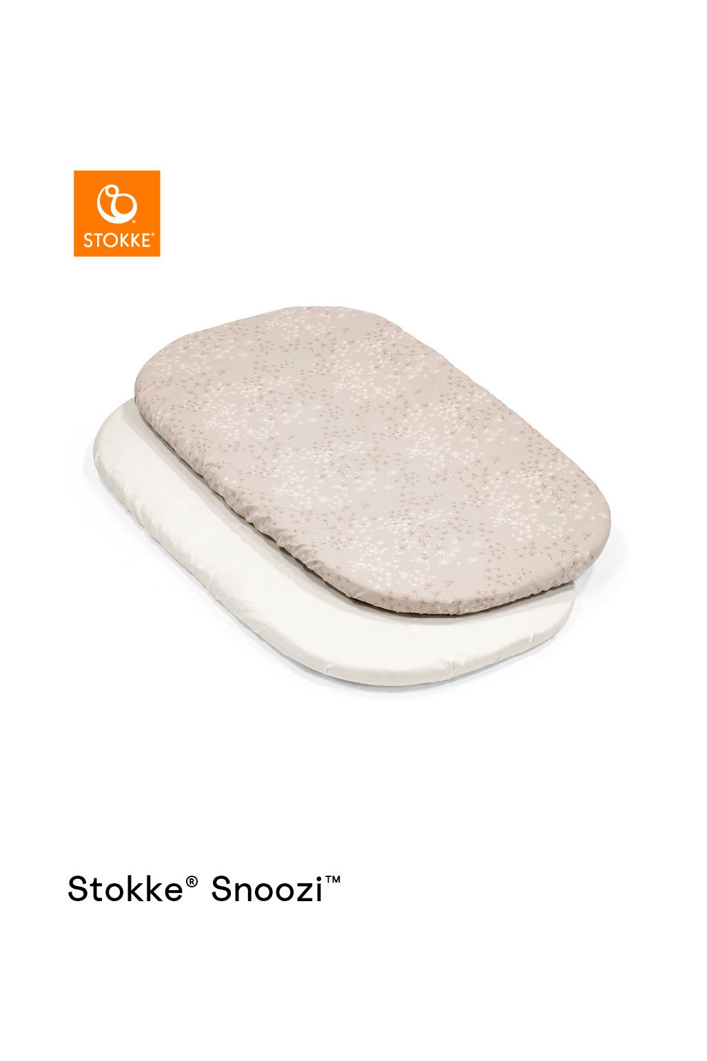 Stokke® Snoozi™ Cearșafuri Elastice - bej papadie/vanilie crem