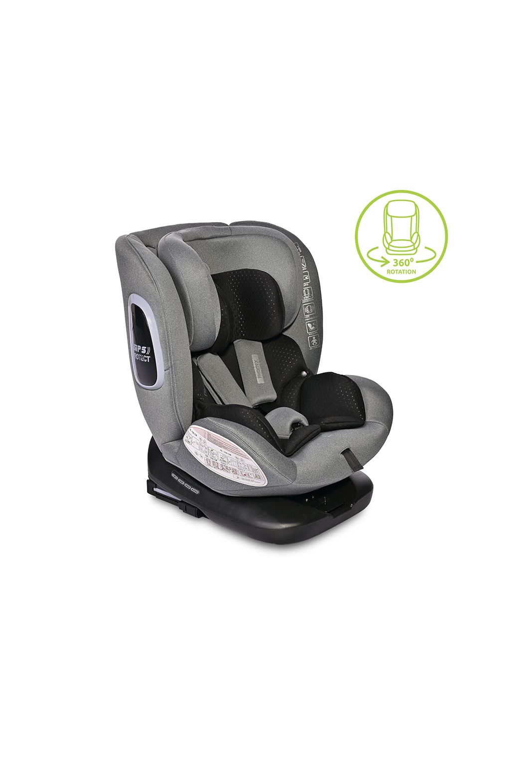 Lorelli Phoenix i-Size ISOFIX 360 Car Seat 40-150cm - grey jasper