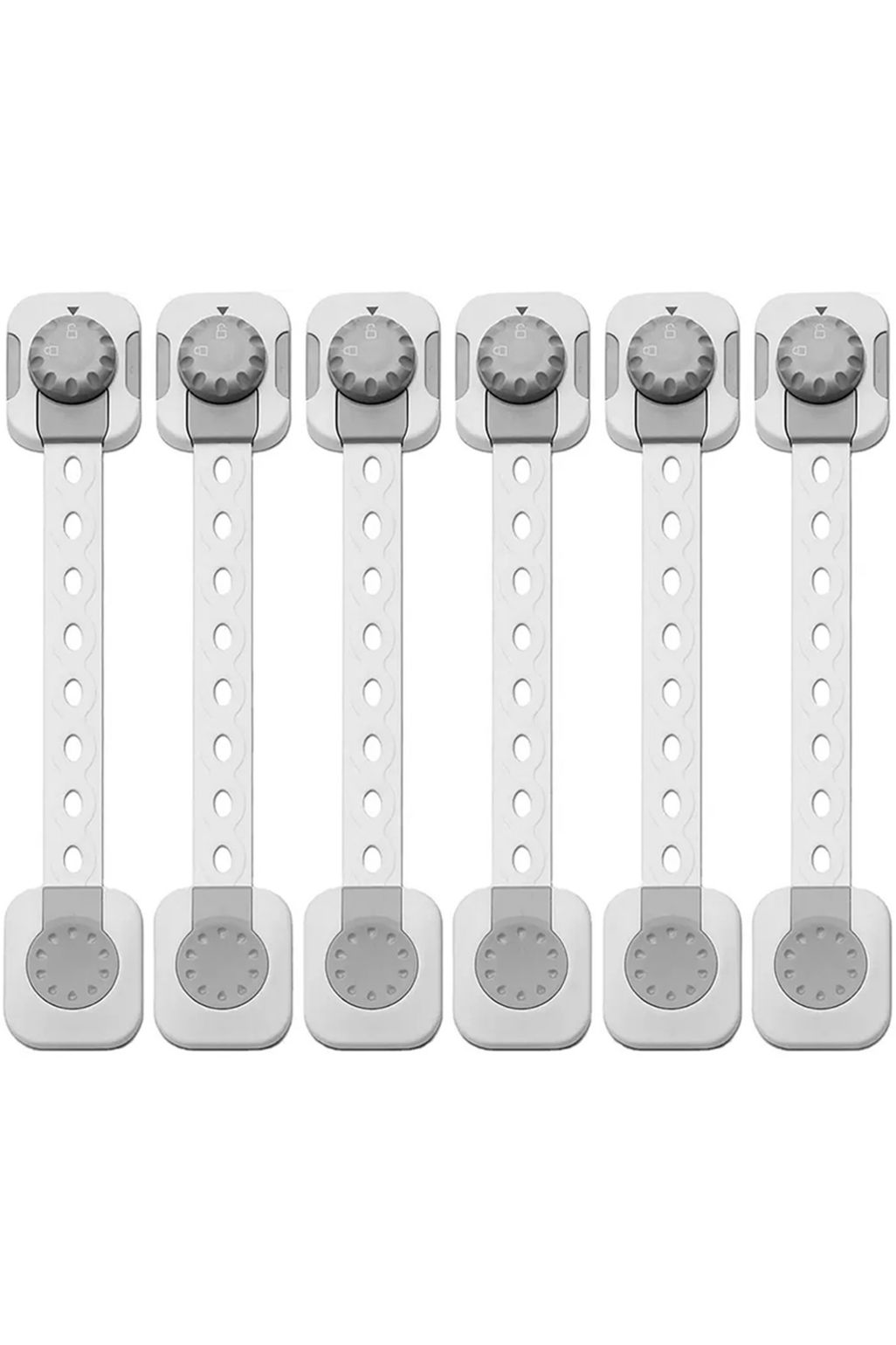 Sipo Adjustable Child Safety Cabinet Locks - 6 pack