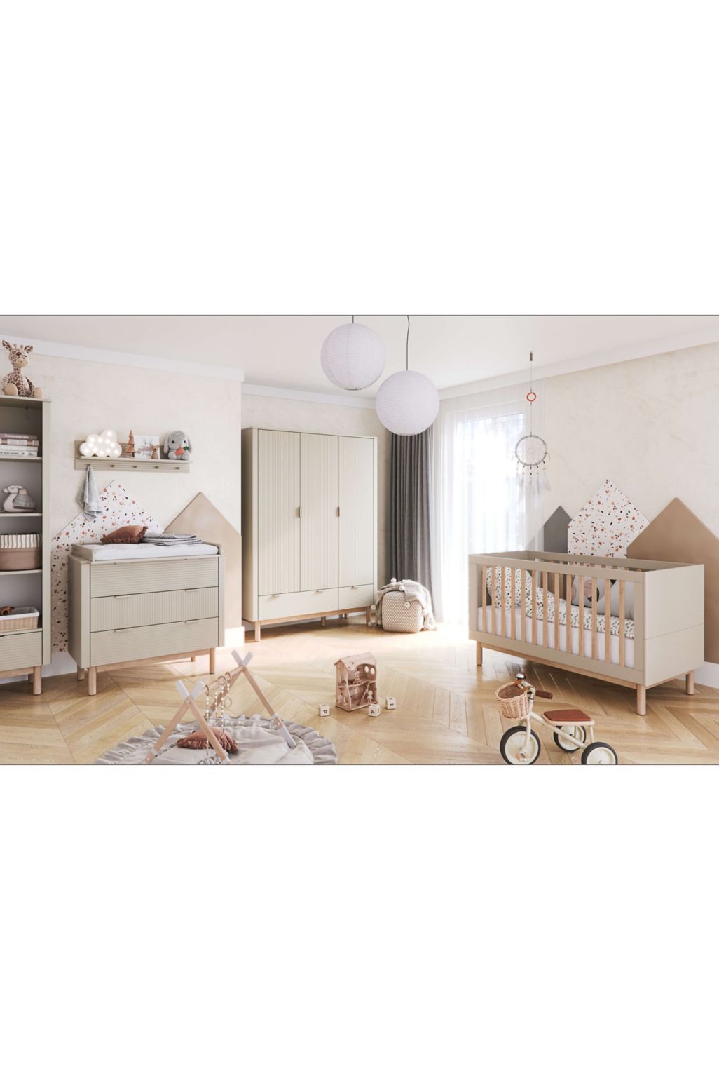 Comodă Pinio Miloo cu 3 Sertare - șampanie