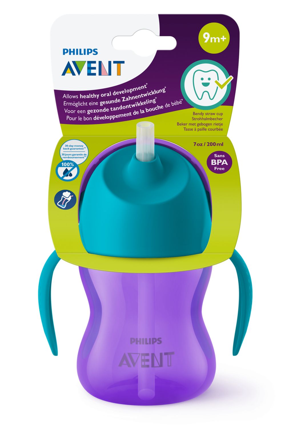 Philips Avent straw cup 200 ml - girl
